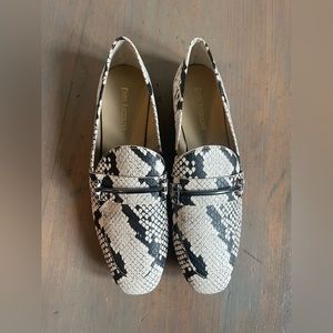 Enzo Angiolini leather snakeskin slide on loafers size 8 1/2